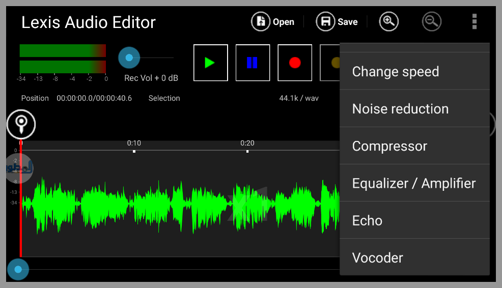 تطبيق Lexis Audio Editor