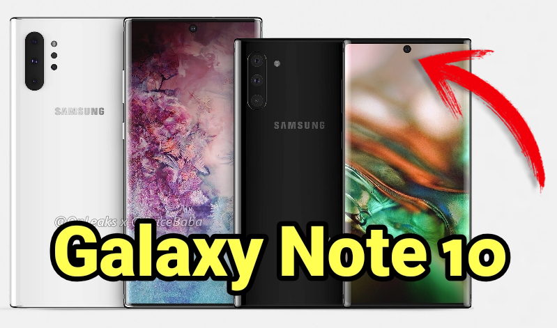 بالفيديو هاتف Galaxy Note 10 بدون منفذ سماعات وبصمة أسفل الشاشة