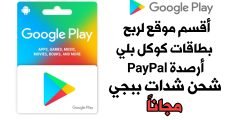 أقسم موقع حقيقي لشحن شدات Pubge وبطاقات Google Play وأرصدة PayPal مجاناً
