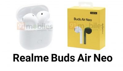 تسريب صور سماعة Realme Buds Air Neo الأذن الاسلكية ! شحنها يدوم لمدة 17 ساعة متواصلة !