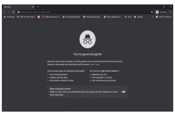 وضع التصفح المتخفي Google Chrome