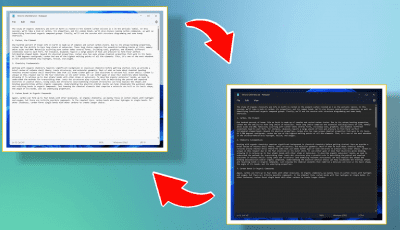 برنامج Notepad الخاص بـ Windows 11 يحصل على خاصية الوضع الداكن و وظائف أخرى مرتقبة