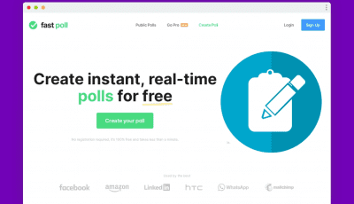 خدمة Fast Poll لإنشاء استطلاعات الرأي لأي موضوع و التفاعل مع متابعيك مجانا