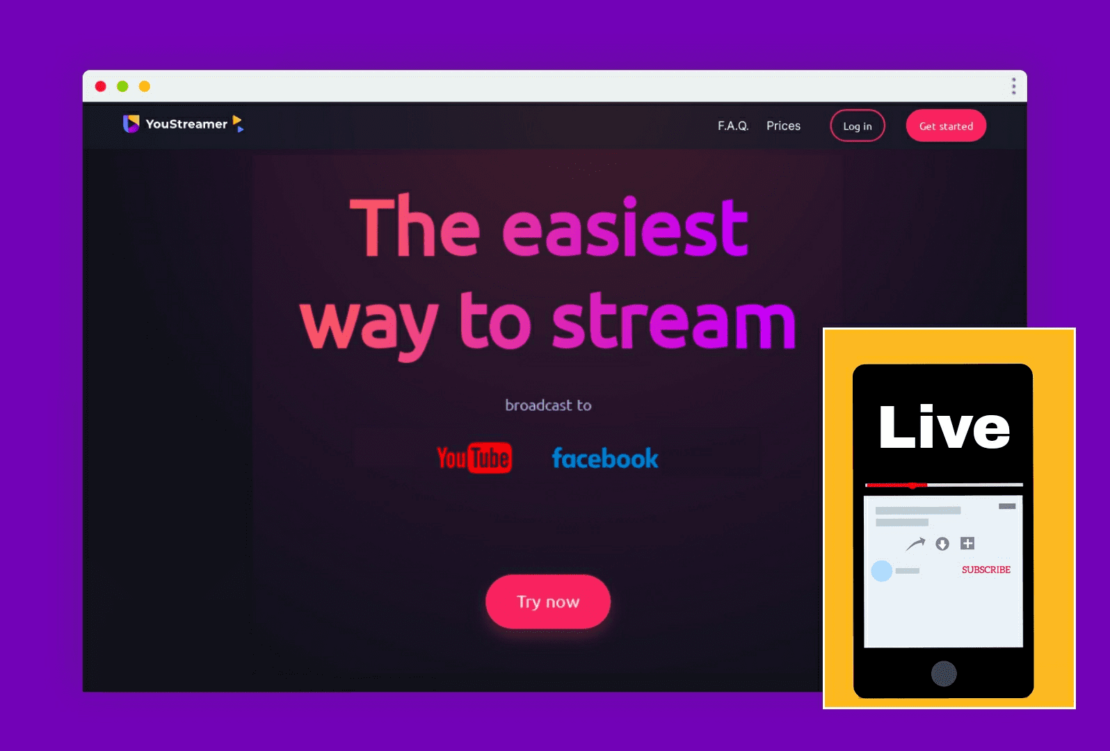 خدمة YouStreamer