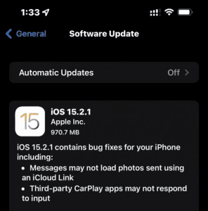تحديثات أبل لنظام التشغيل iOS