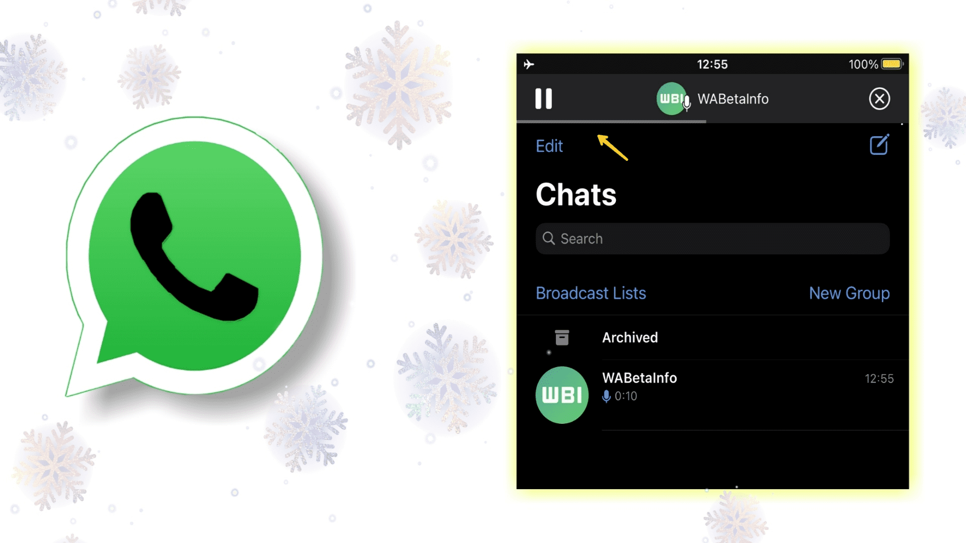 ميزة Voice Message Player على الواتساب