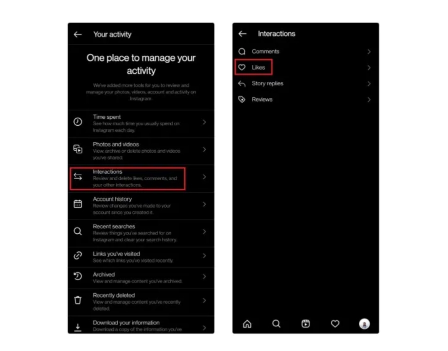 خطوات معرفة إعجابات إنستاجرام - 2