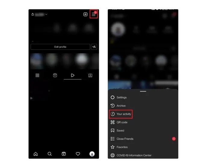 خطوات استعراض إعجابات إنستاجرام - 1