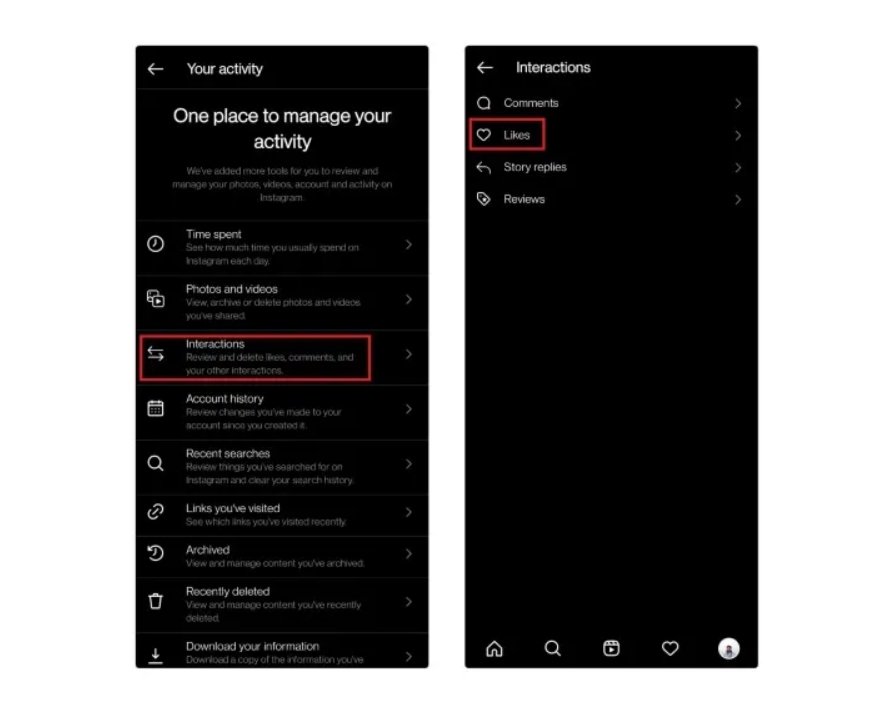خطوات معرفة إعجابات إنستاجرام - 2