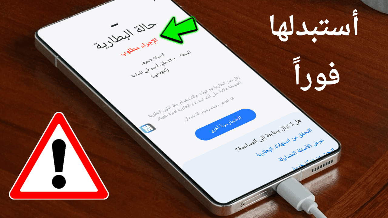 معرفة نسبة صحة البطارية لكل هواتف Android ومتى عليك أستبدالها