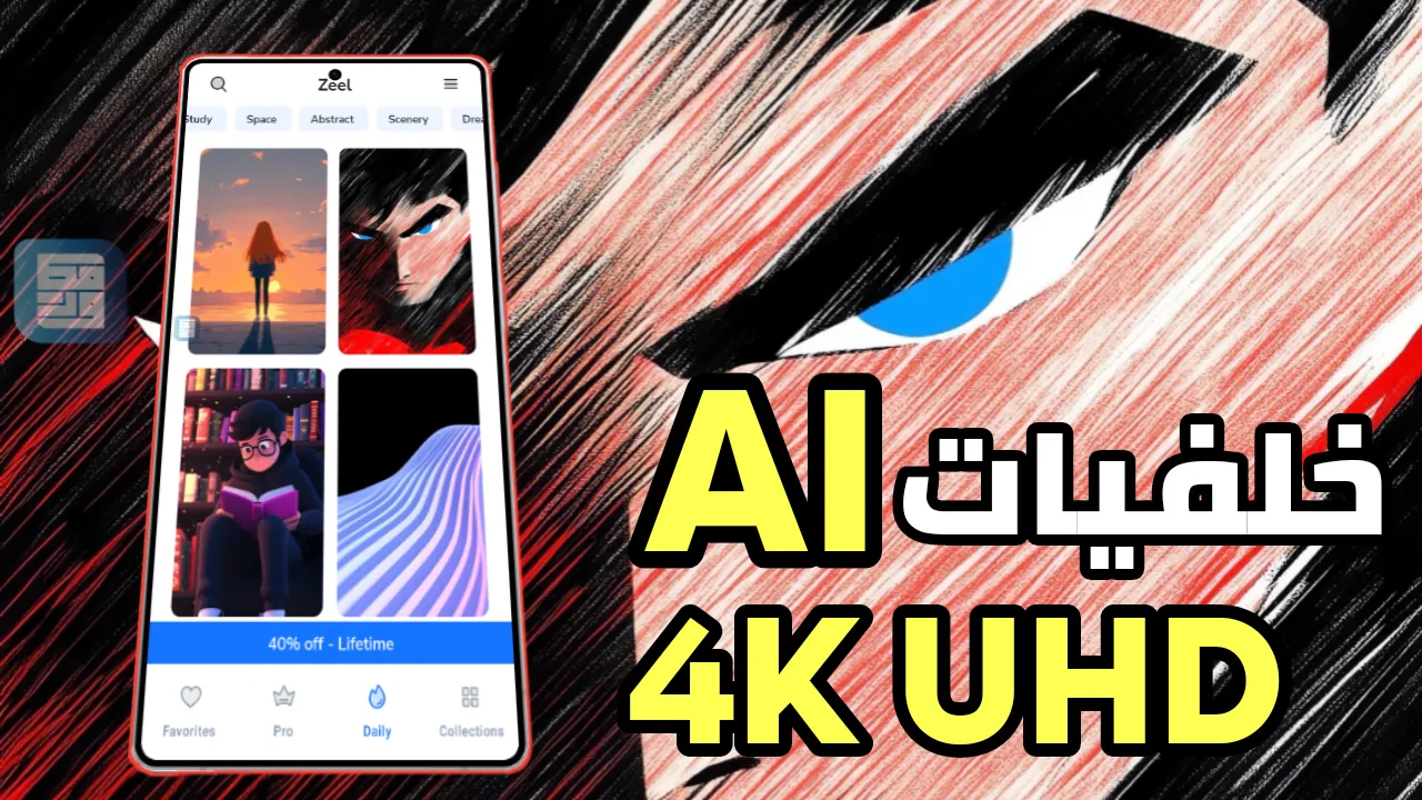 تطبيق خلفيات AI خلفيات 4K UHD أحصل على مظهر جمالي عالي الدقة لشاشة هاتفك