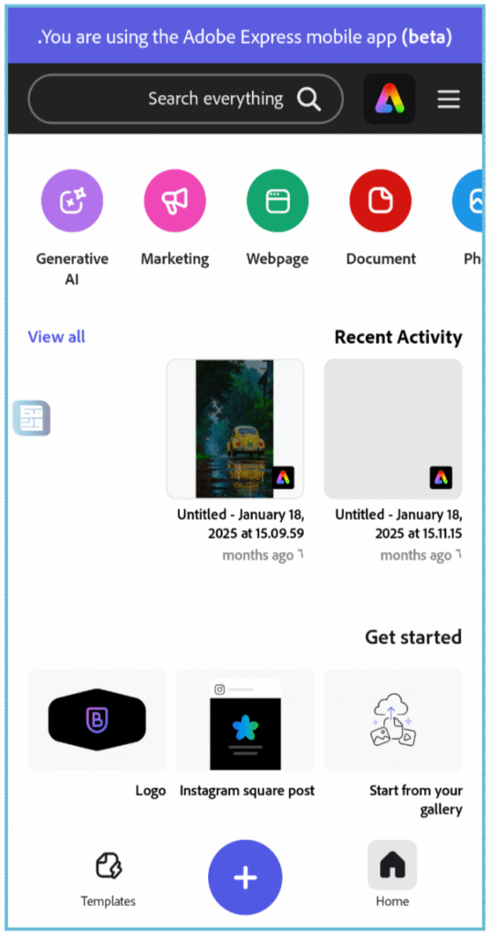Adobe Express (Beta)