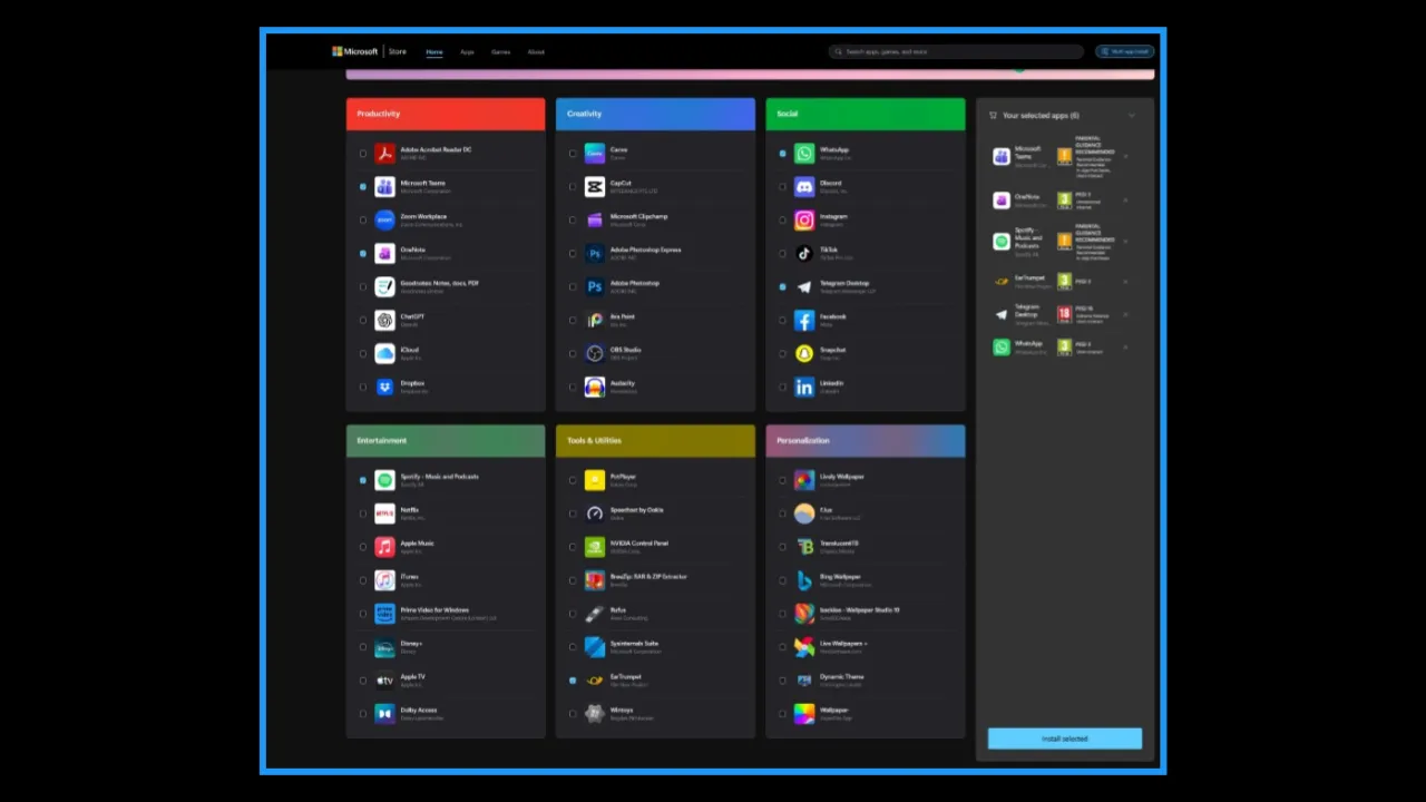 متجر Microsoft Store أصبح يدعم تثبيت عدد من التطبيقات في نفس الوقت