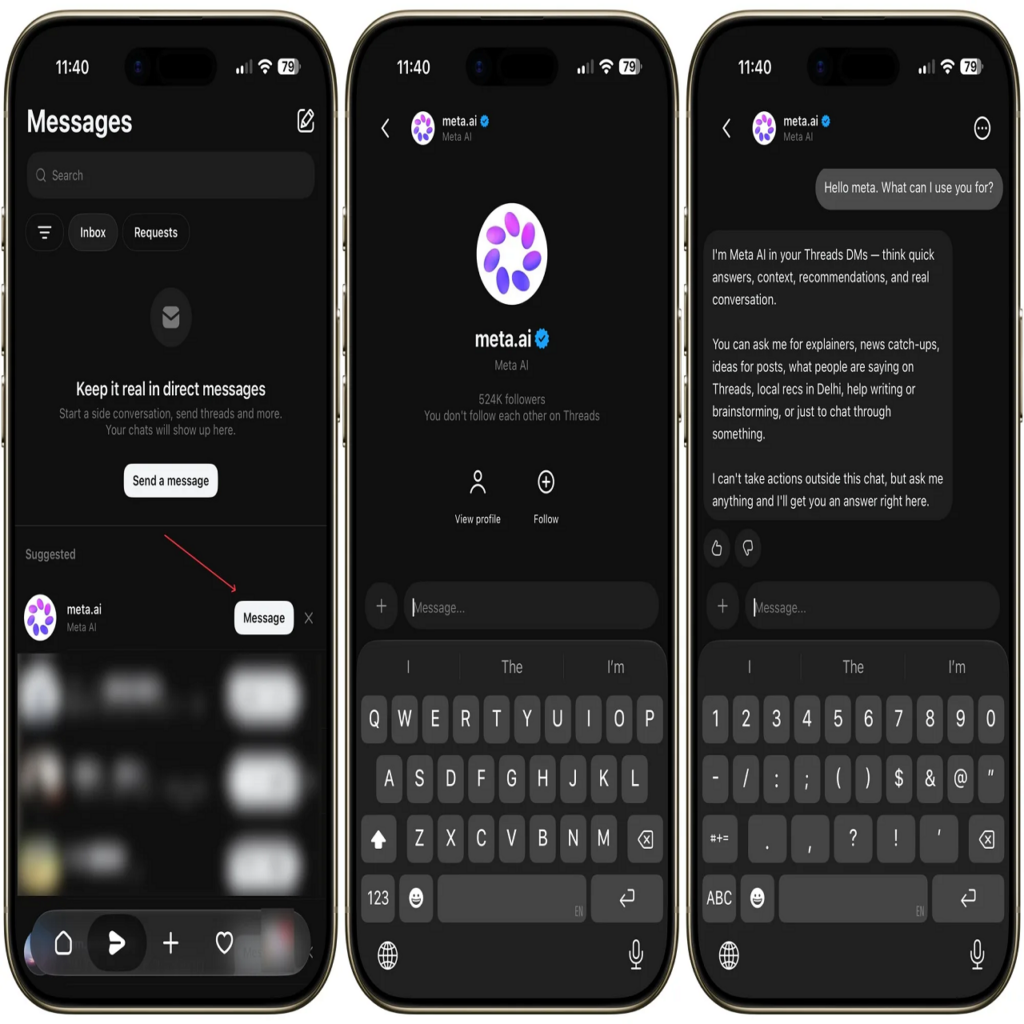  رسائل Threads