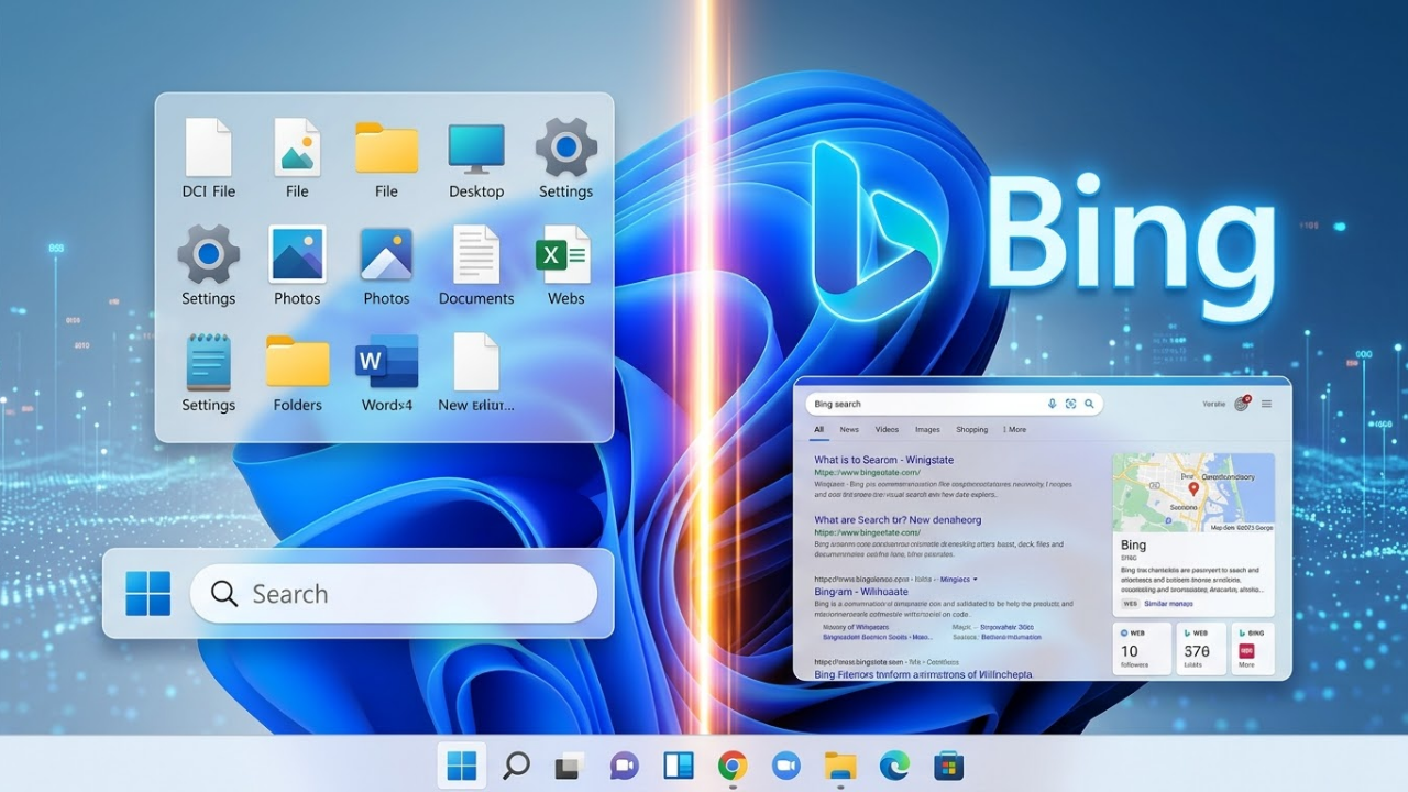نظام Windows 11 يتيح رسمياً فصل بحث بينج (Bing) عن شريط البحث المحلي
